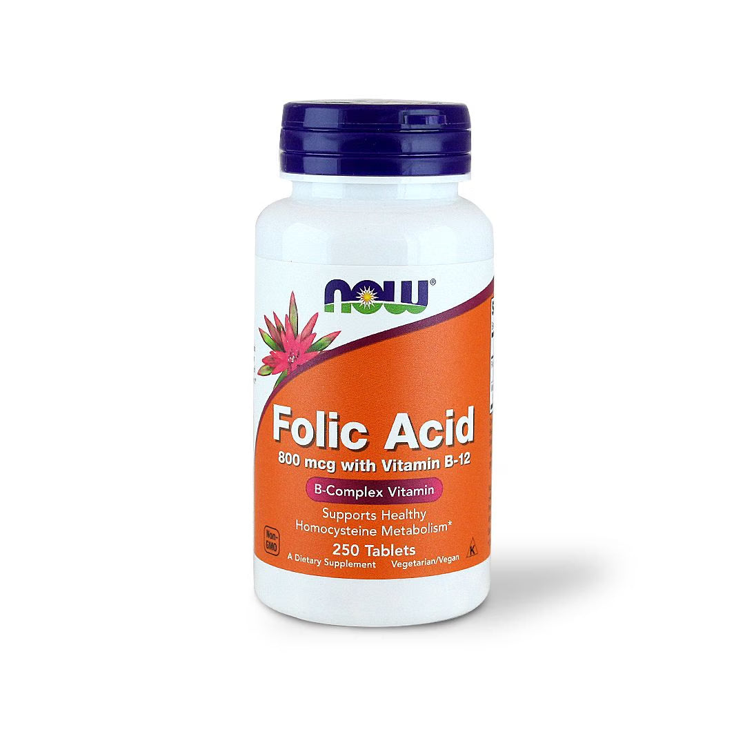 Folic Acid 800mcg with Vitamin B12 (250 Tabs)