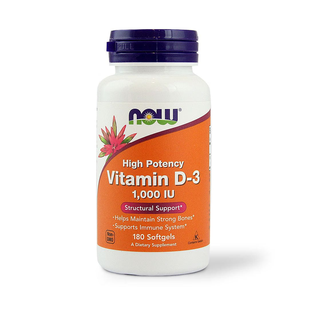 Vitamin D-3 1,000 IU - 180 Softgels for Bone & Immunity
