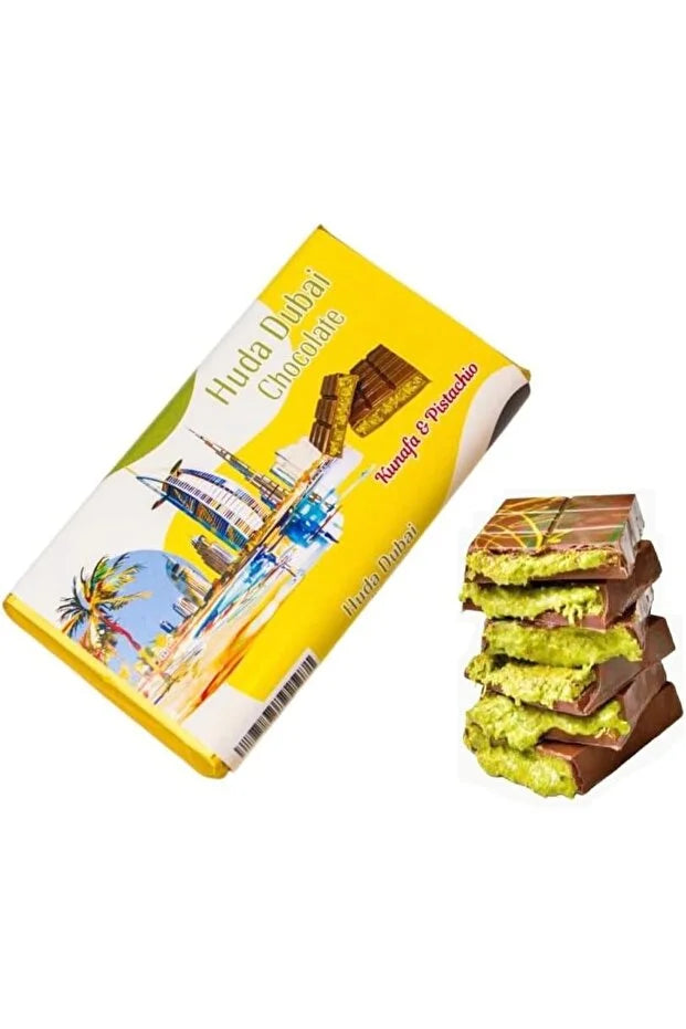 HUDA Dubai Kunafa & Pistachio Milk Chocolate