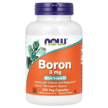 NOW Foods Boron 3mg Bone Strength Support (100 Veg Caps)