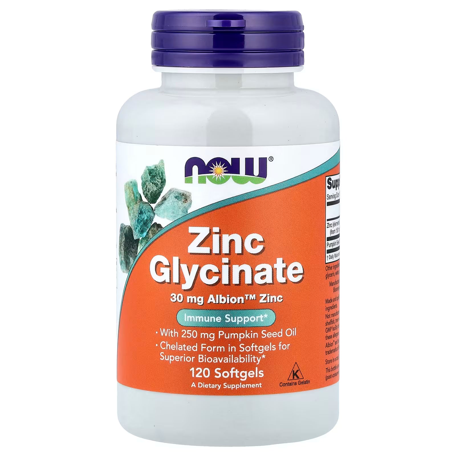 Zinc Glycinate High Bioavailability (120 Softgels)
