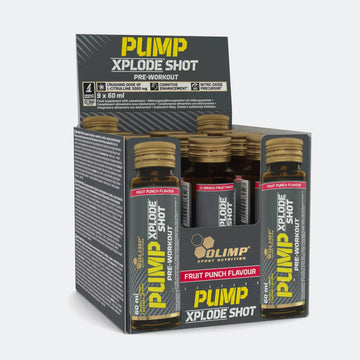 Olimp Pump Xplode Pre-Workout Shot - Caffeine-Free Glass Ampoule