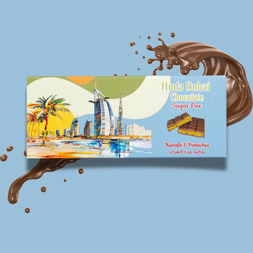 Dubai Viral Sugar-Free Kunafa & Pistachio Chocolate Bar